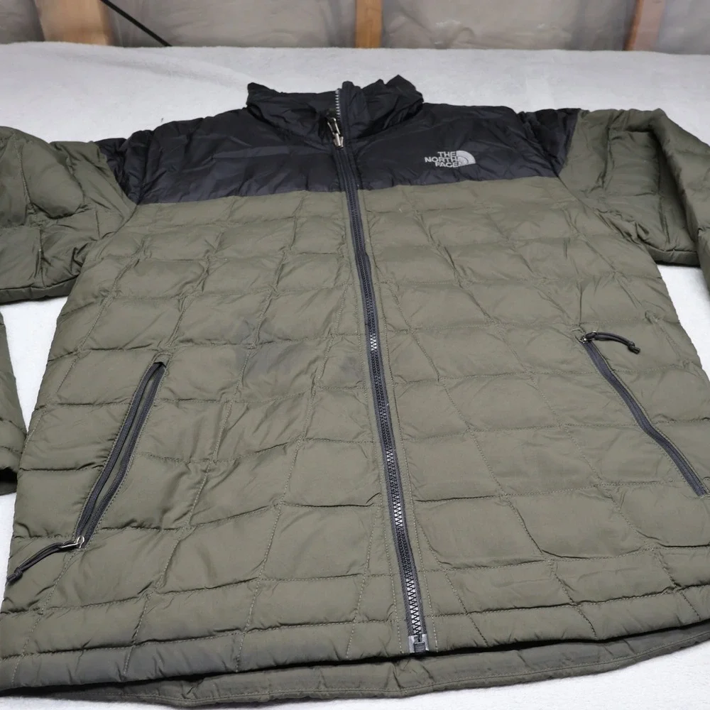 North Face Down‎ Jacket Mens Large Green Ravenwood 550 Fill Light Quilted Puffer